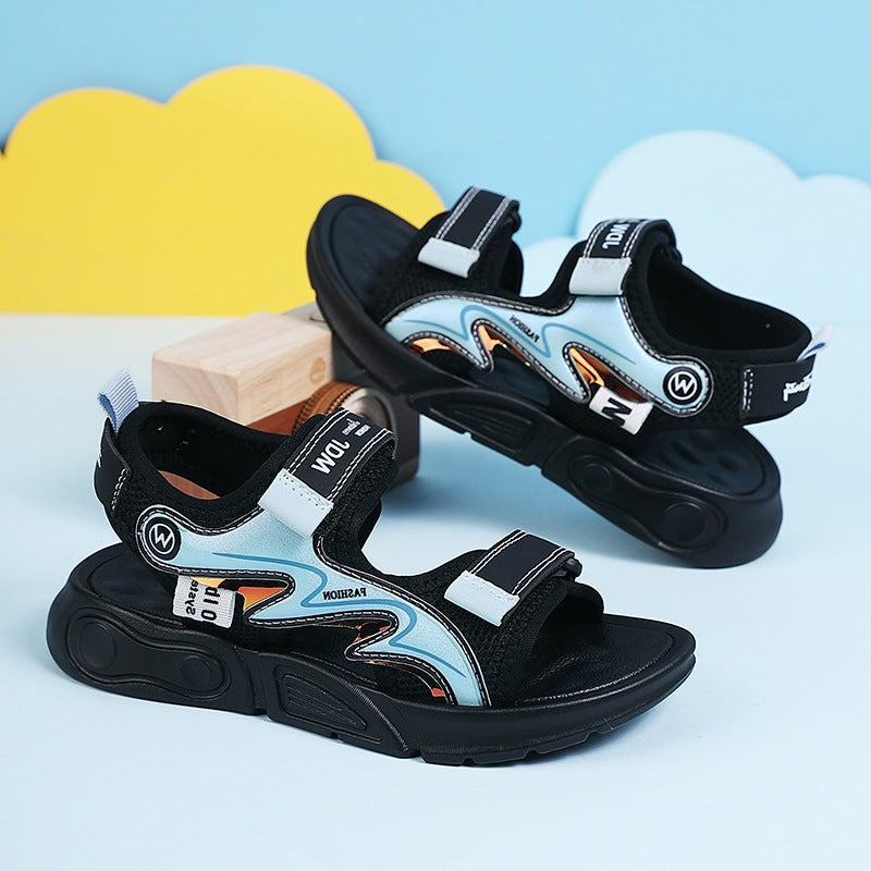 Ag.dog Boys' Open-Toe Sports Sandals with Velcro Strap Closure