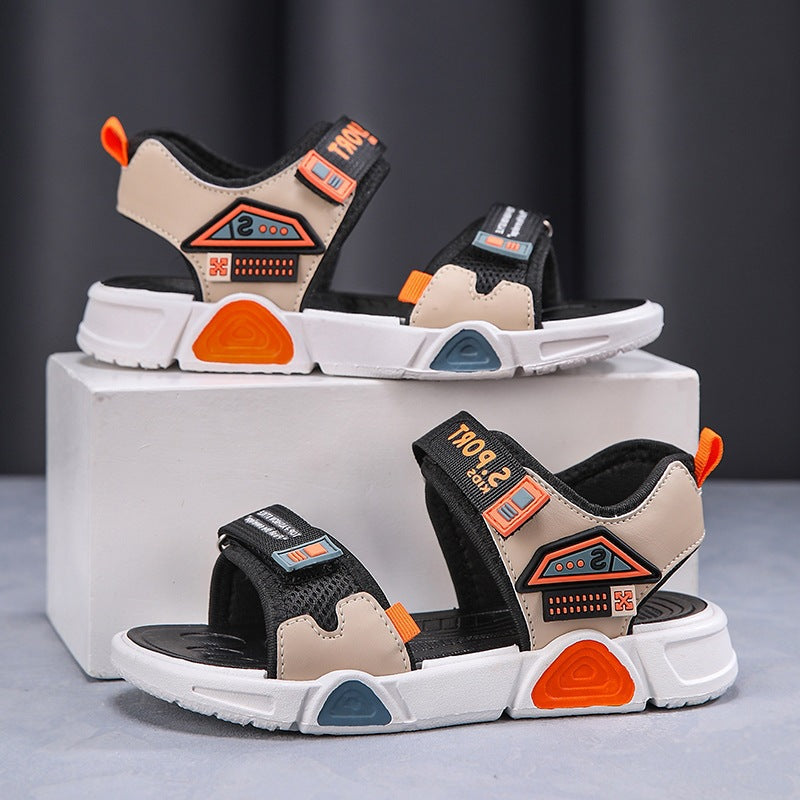 Kids' Open-Toe Sports Sandals, Lightweight EVA Beach Wear