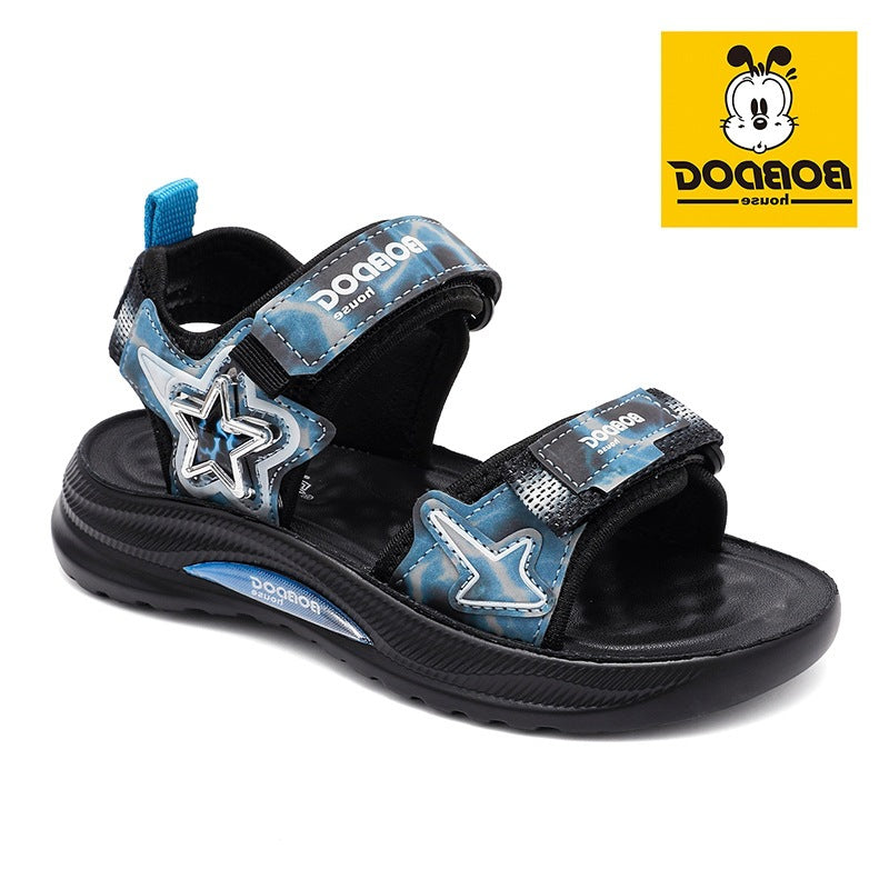 Kids' Open-Toe Sandals with Space Leather Upper