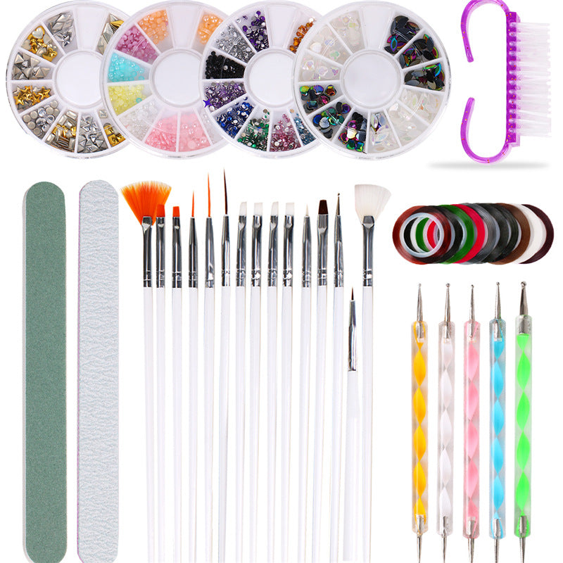 10-Piece Nail Art Tool Set with Pen File and Drill Tools