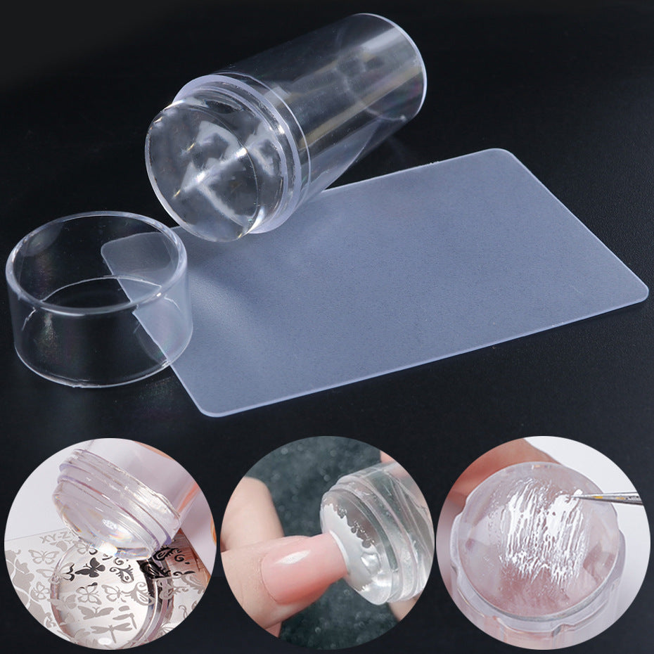 French Nail Art Stamp Tool 2.8cm Silicone Seal Transfer Tool
