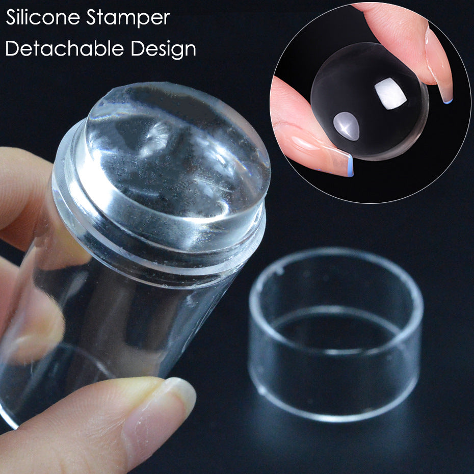French Nail Art Stamp Tool 2.8cm Silicone Seal Transfer Tool