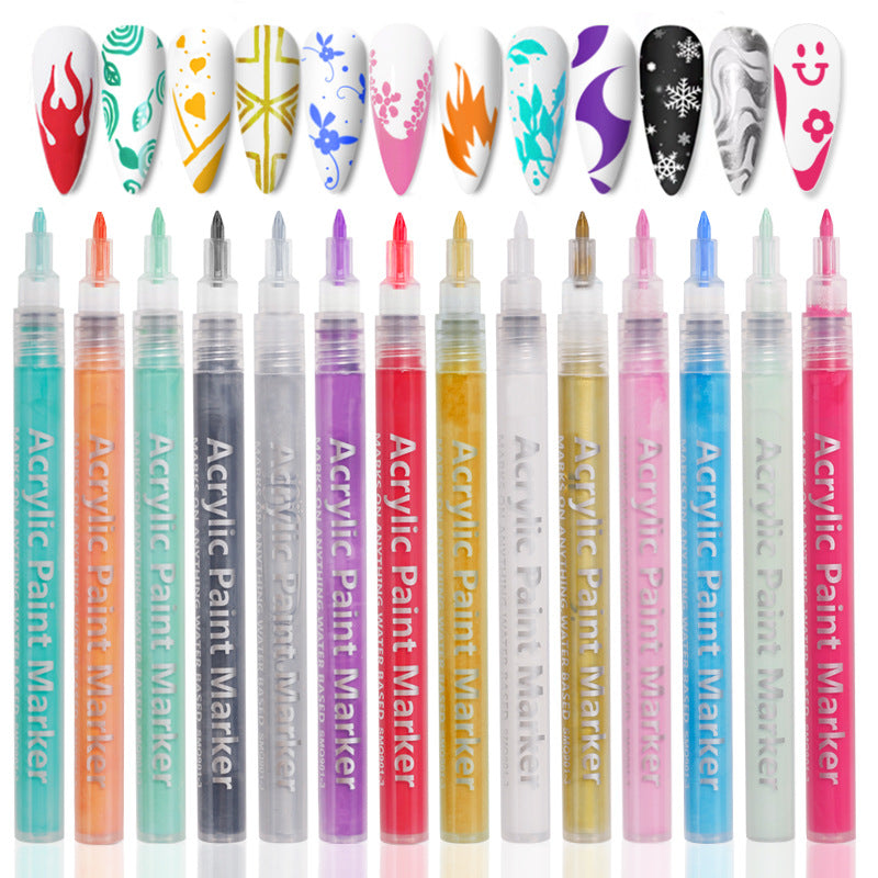 Acrylic Nail Art Graffiti Pen for DIY Painting and Detailing