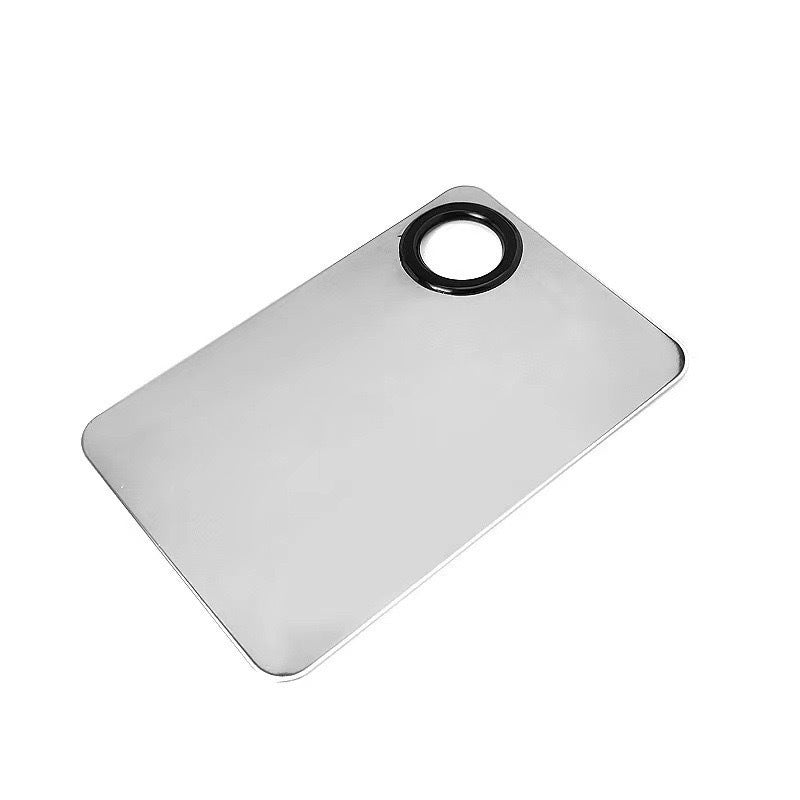 Stainless Steel Makeup Palette for Beauty and Nail Color Mixing