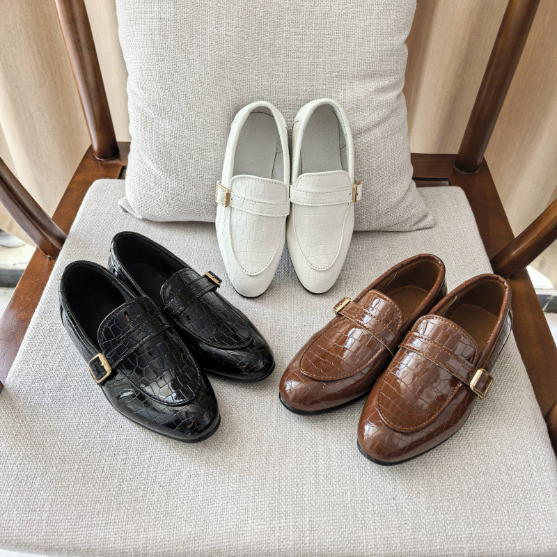 Boys' Pointed-Toe Casual Loafers, British and Korean Style