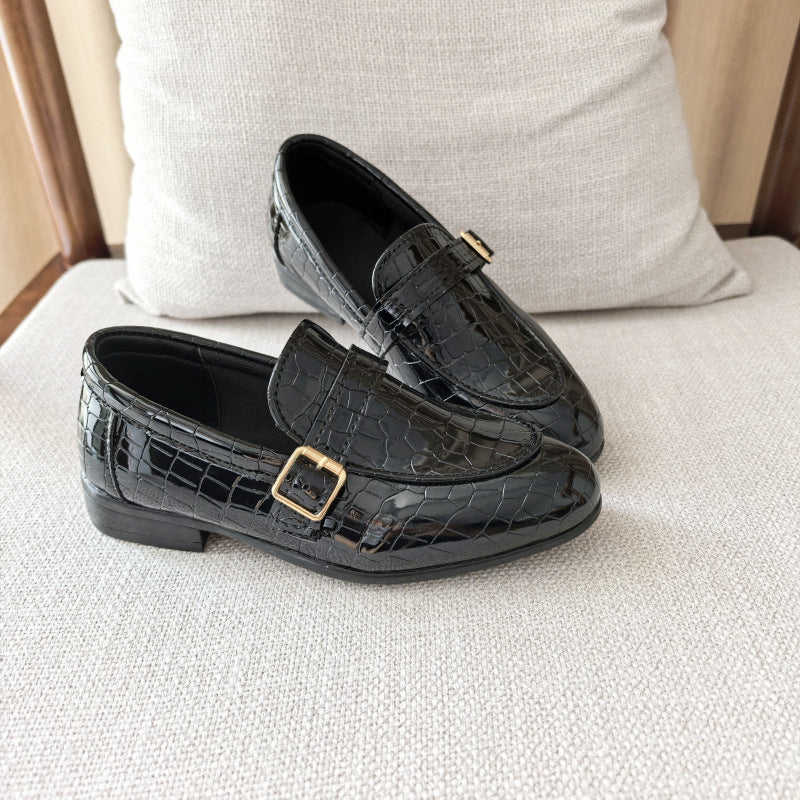 Boys' Pointed-Toe Casual Loafers, British and Korean Style