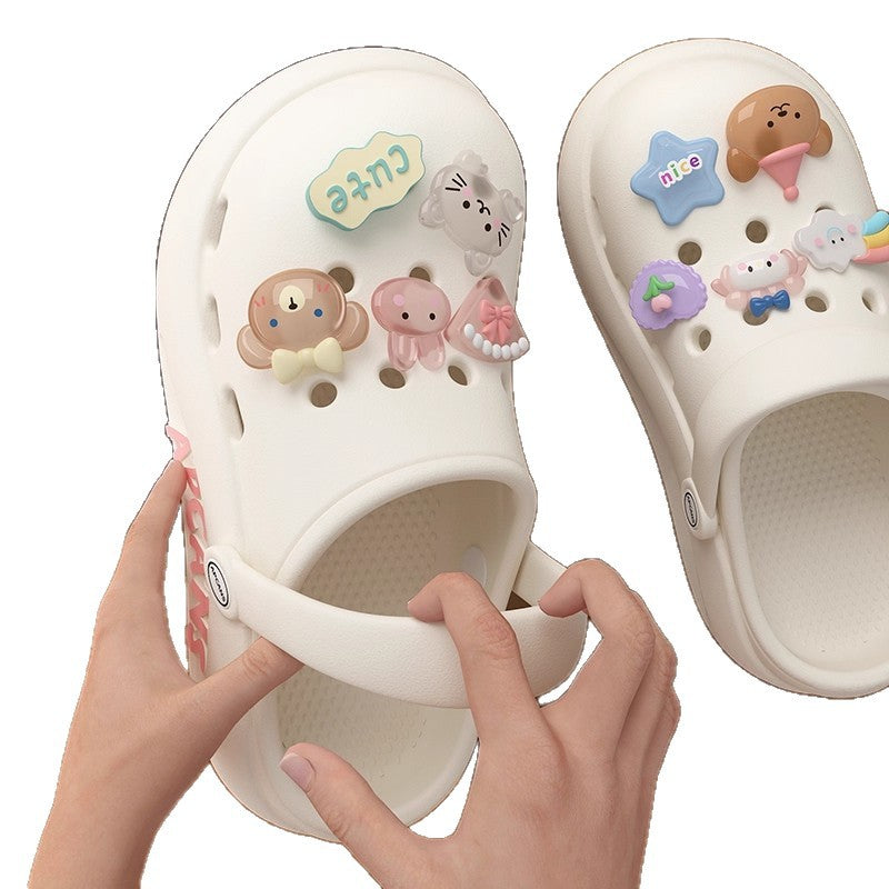 Girls' Croc Shoes Non-Slip Summer Beach Slippers for Kids
