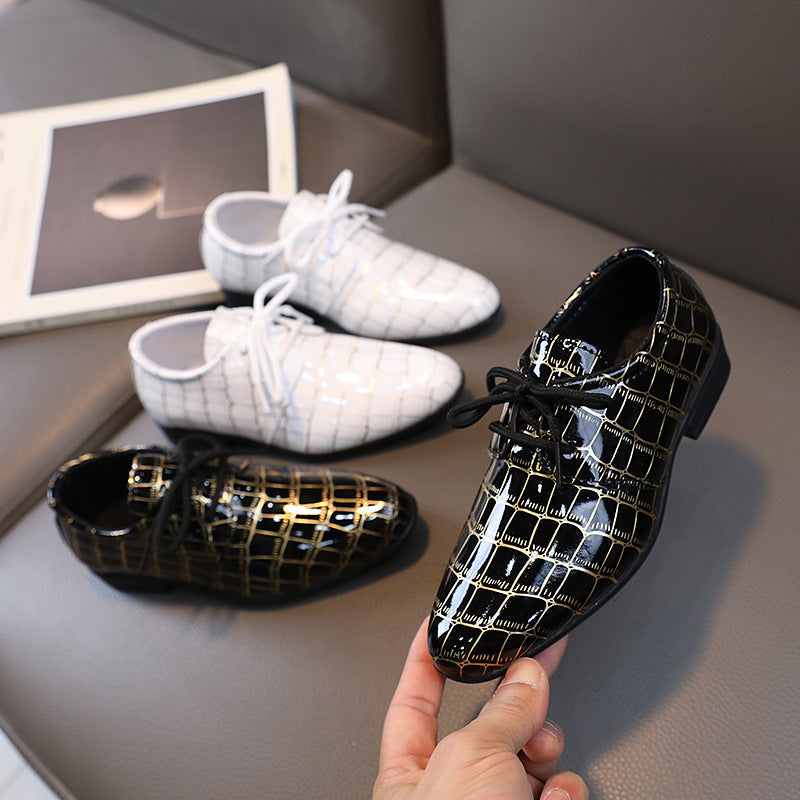 Boys' British Style Leather School Performance Shoes