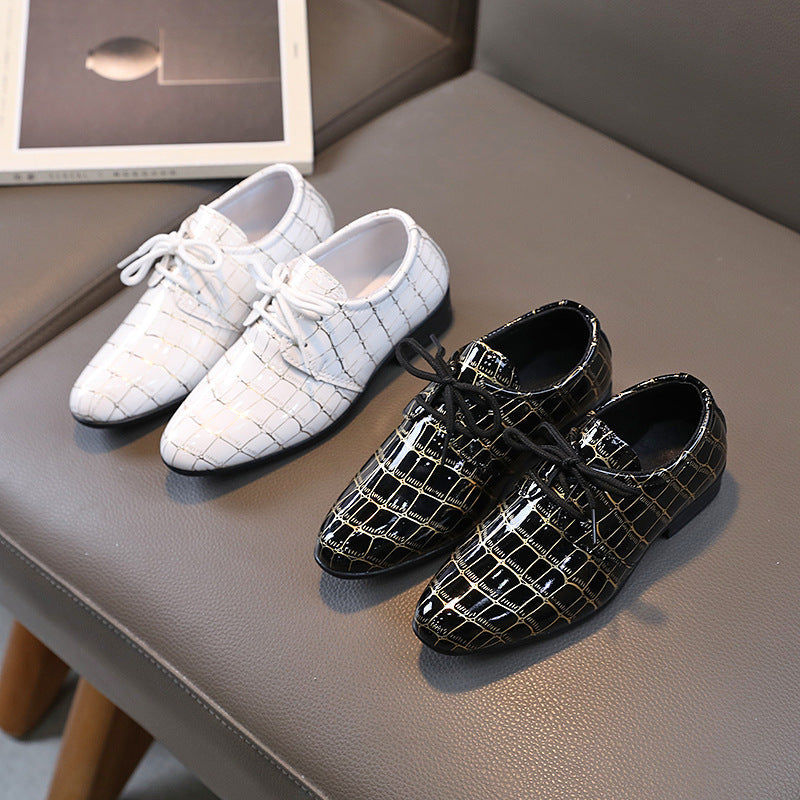 Boys' British Style Leather School Performance Shoes