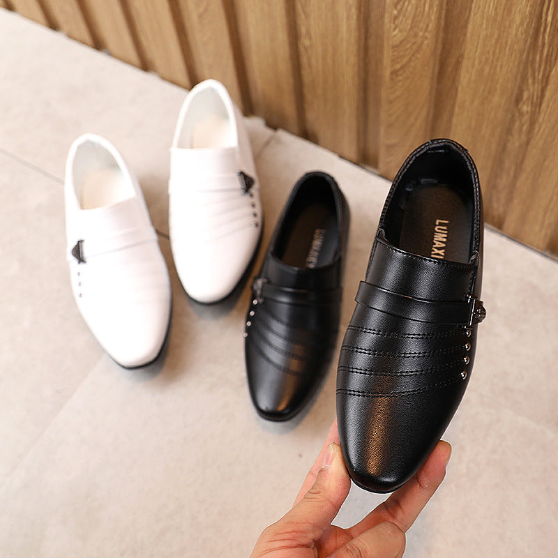 Meatball Bunny Kids' British Style Dress Leather Shoes