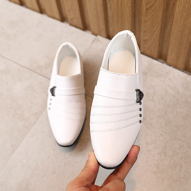 Meatball Bunny Kids' British Style Dress Leather Shoes