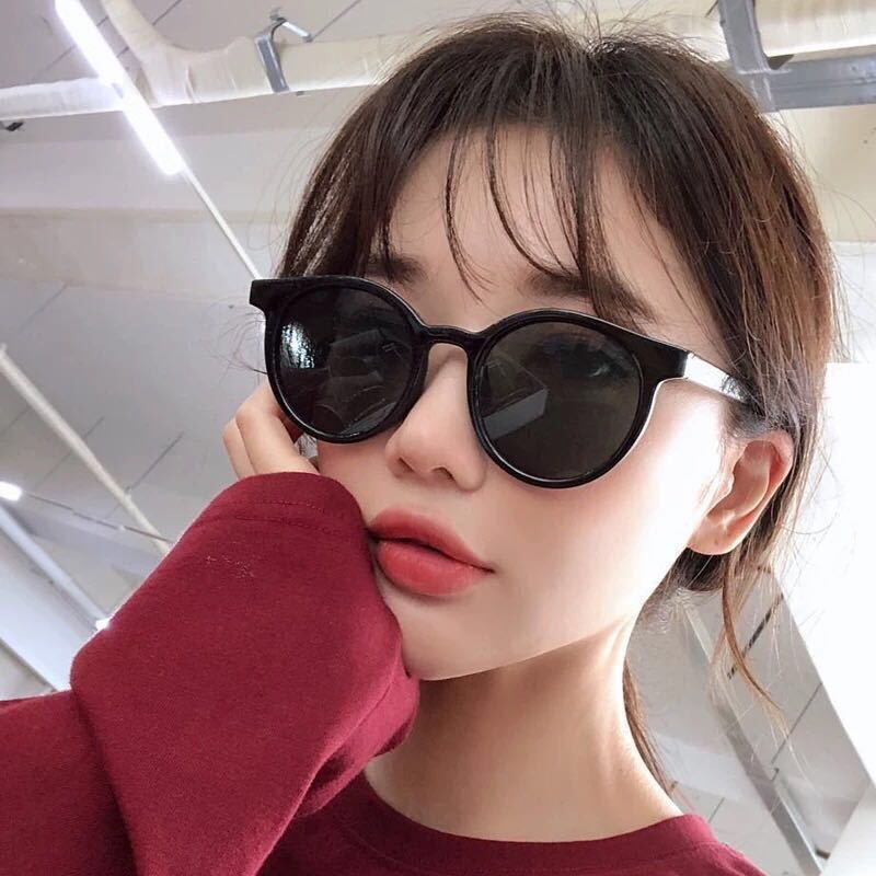 Women's Korean Style Round Frame Sunglasses Retro UV Protection