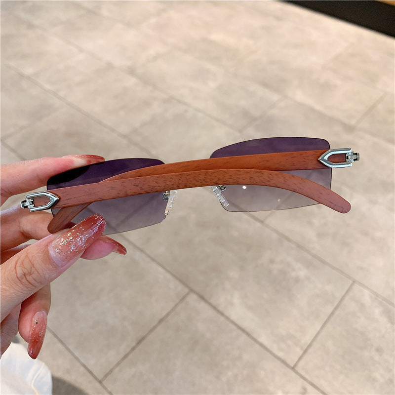 Unisex Metal Frameless Square Sunglasses Stylish Fashion Eyewear