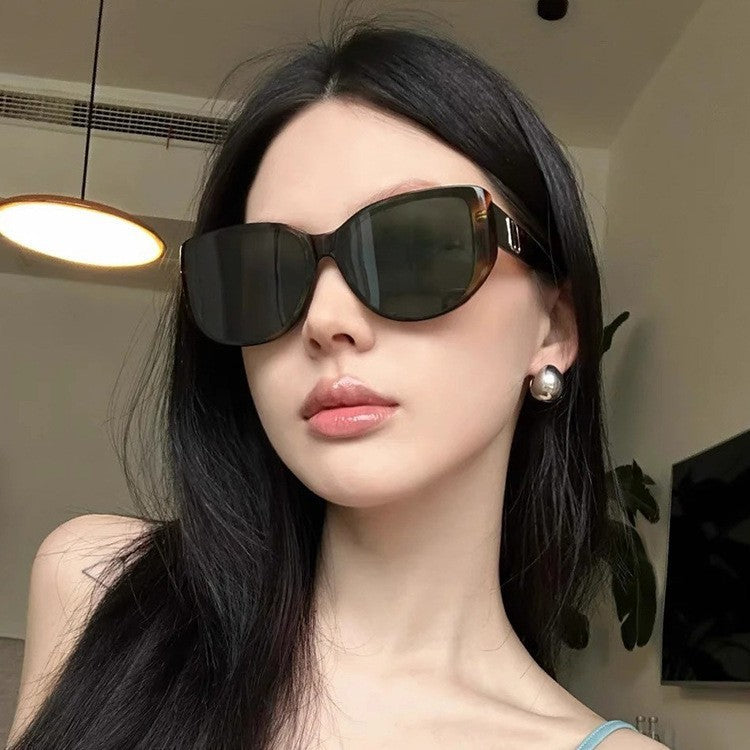 Women's Old Money Style Sunglasses UV400 Anti-UV Big Face