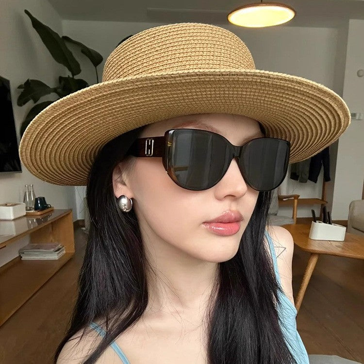 Women's Old Money Style Sunglasses UV400 Anti-UV Big Face
