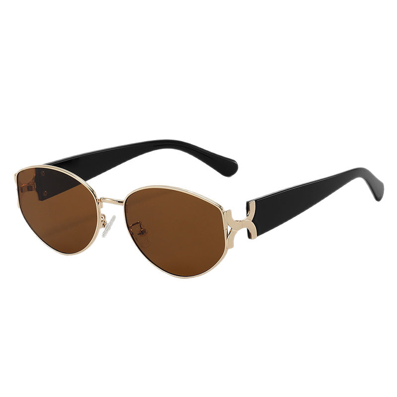 Women's Cat-Eye Tortoiseshell Sunglasses Narrow Frame Anti-UV