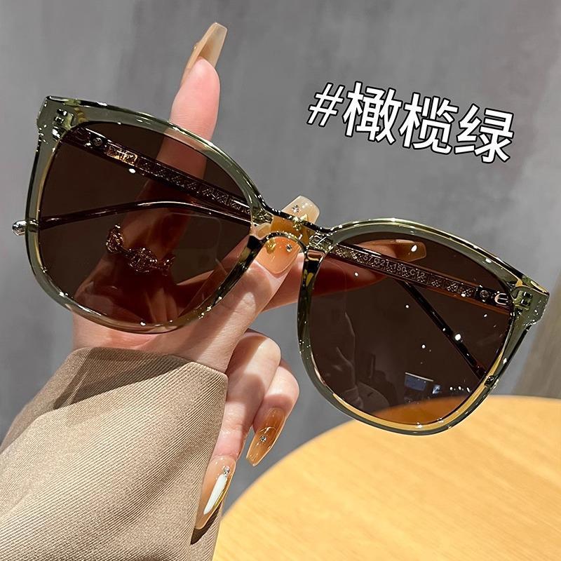 Women's Brown Large Frame Prescription Sunglasses UV Protection