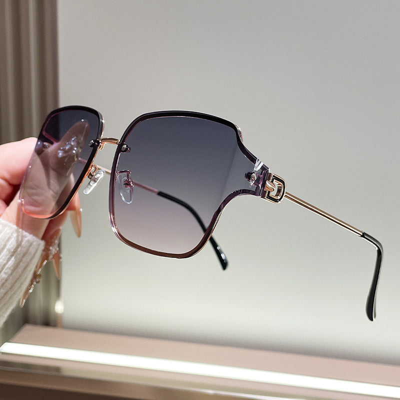 Women's Curved Sunglasses Elegant Simple UV-Proof Light Luxury