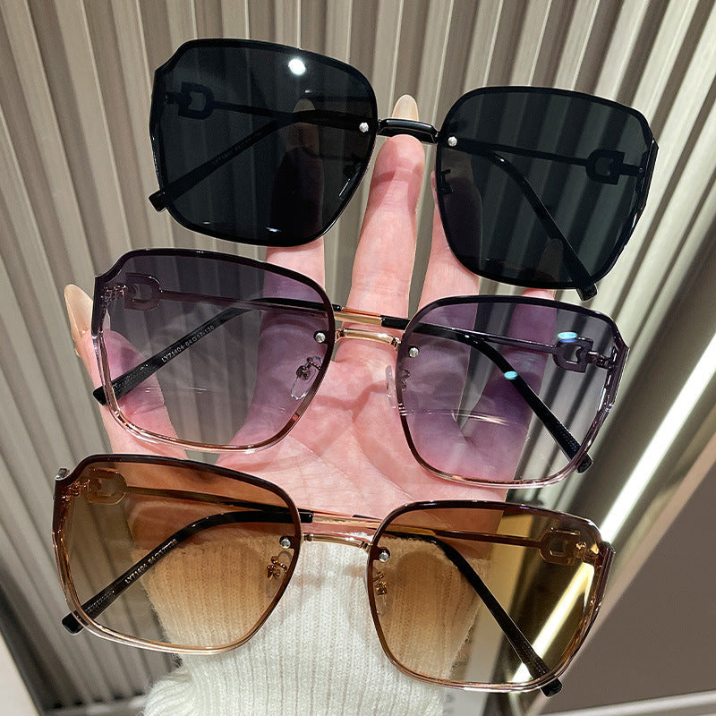 Women's Curved Sunglasses Elegant Simple UV-Proof Light Luxury
