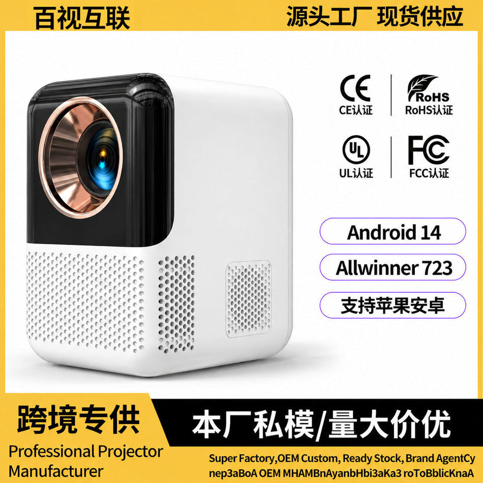 Mini 4K Bluetooth Projector with HD Home Theater Projection