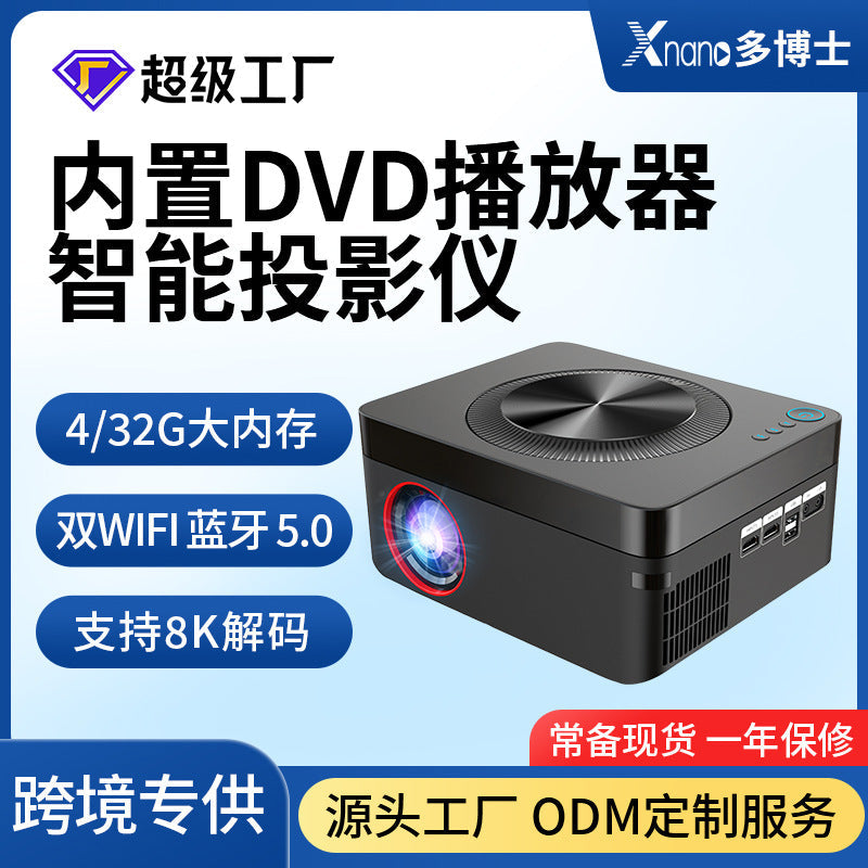 High-Lumen HD Projector with Bluetooth for Home and Office