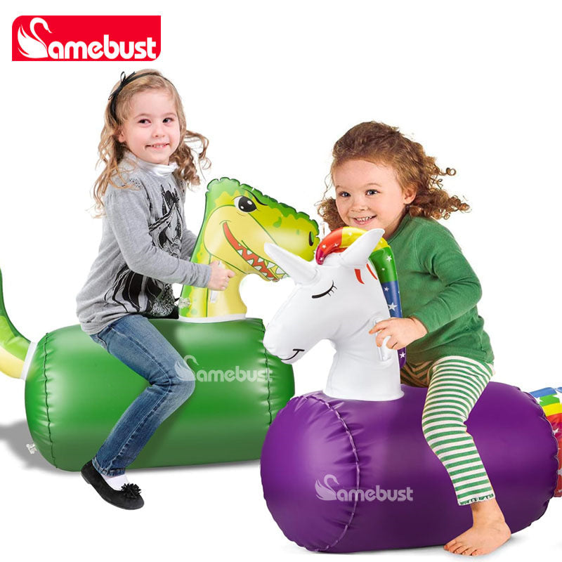 Inflatable Ride-On Dinosaur or Unicorn Garden Toy