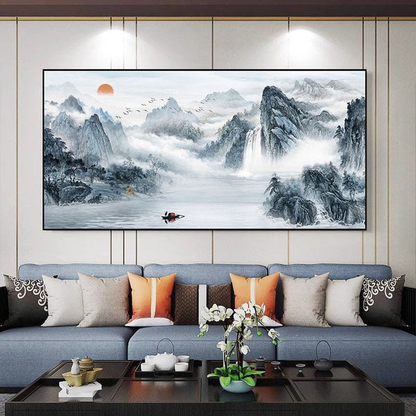 Landscape Wall Painting Self-Adhesive Living Room Decor