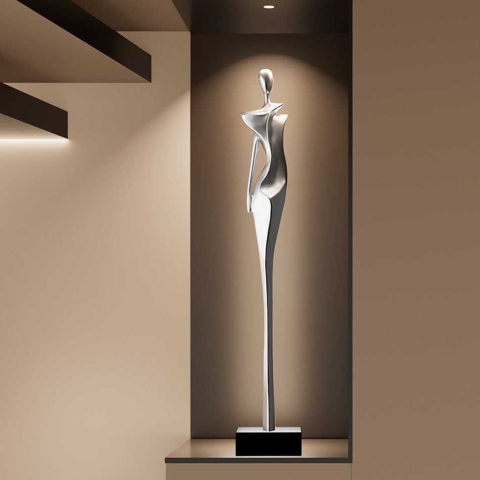 Light Luxury Resin Figure Sculpture for Living Room Entrance