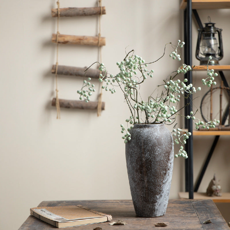 Wabi-Sabi Ceramic Handmade Vase for Dried Flowers
