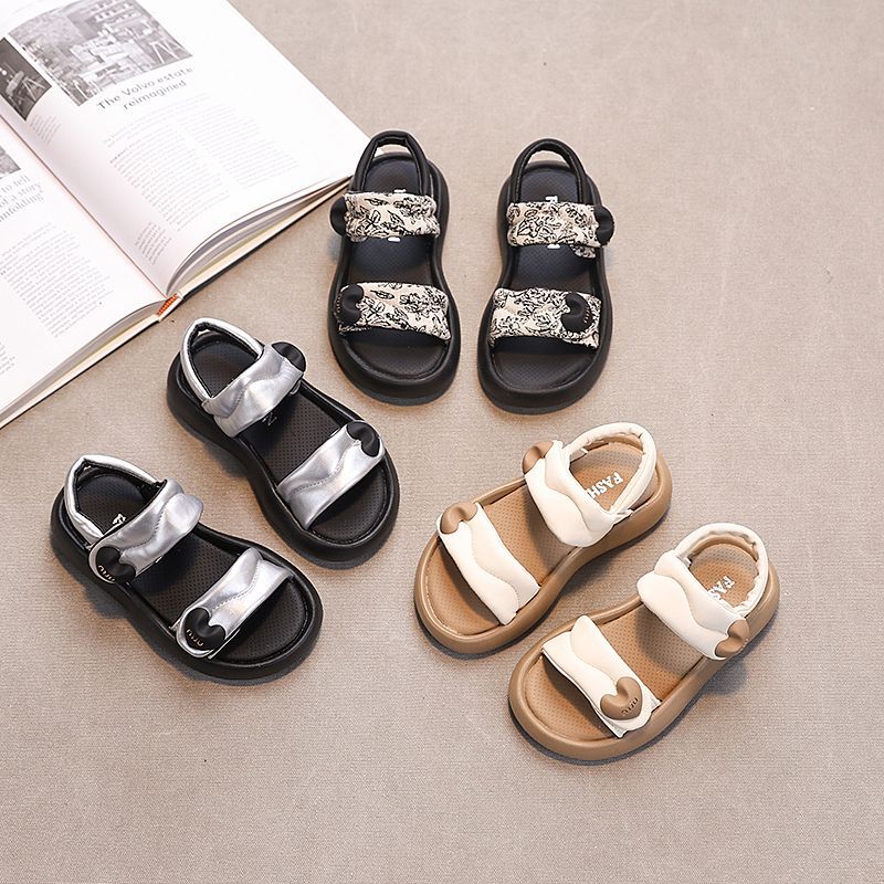 Girls' Princess Beach Sandals, Fashionable Soft-Sole Style