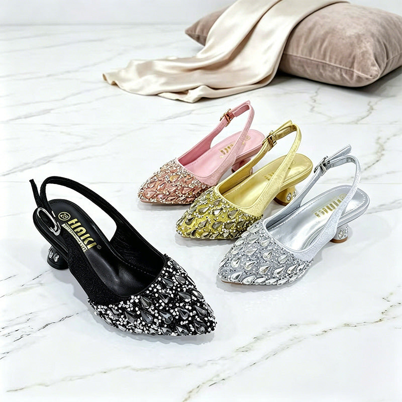 Girls' Diamond Rhinestone Princess Heels, Dance Style