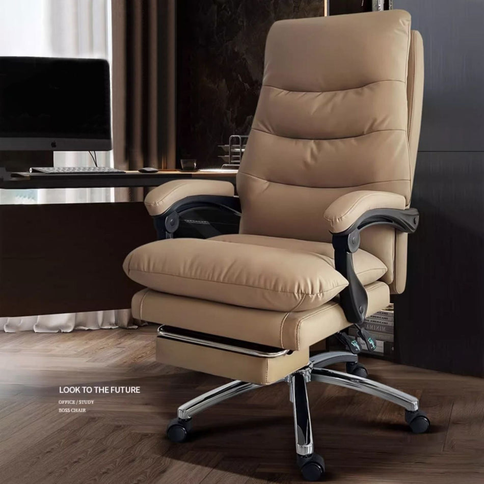 Reclining Home Office Chair, Adjustable Height Comfort