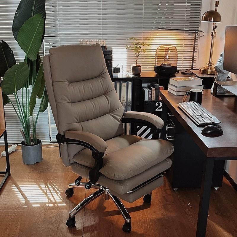 Reclining Home Office Chair, Adjustable Height Comfort