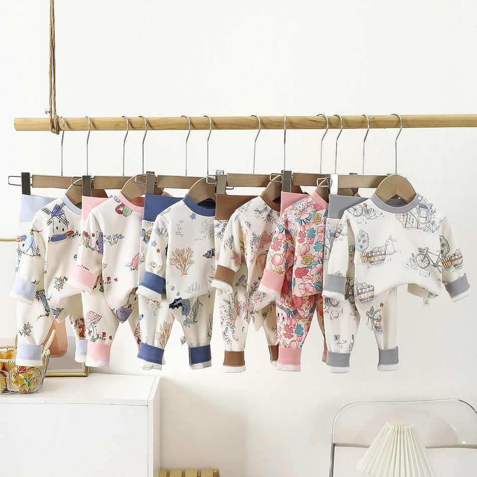 Baby High-Waist Belly Protection Cotton Underwear Set