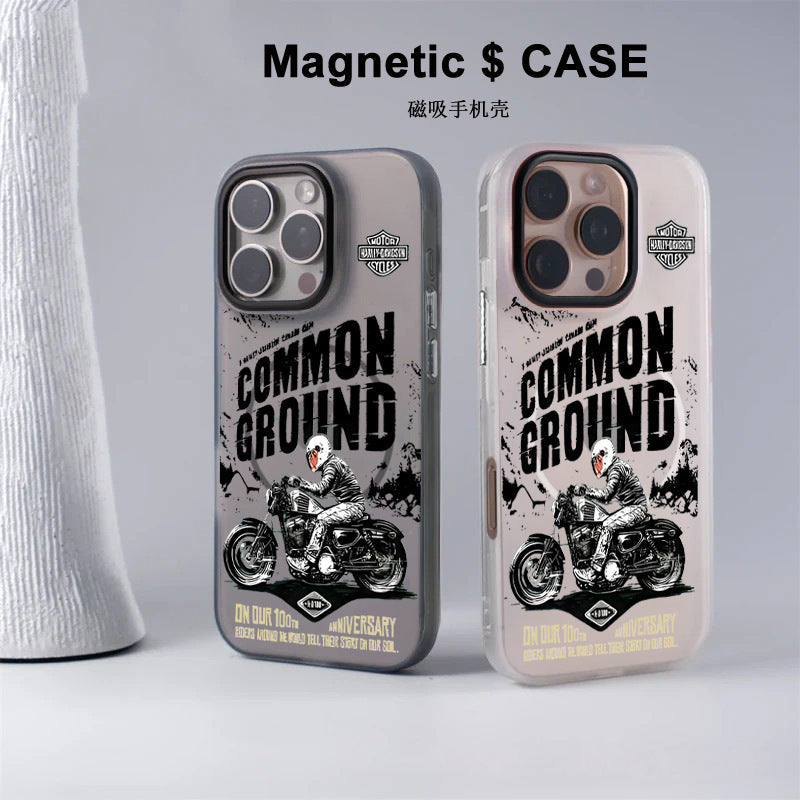 Fashionable Magnetic Phone Case for Apple 17 Pro Max, Motorcycle