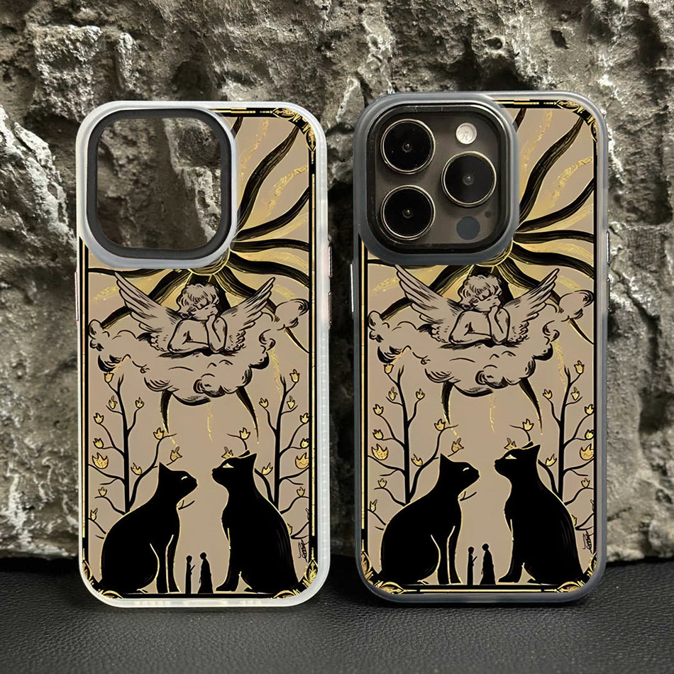 Sun Black Meow Magnetic Phone Case for iPhone 17 Pro Max