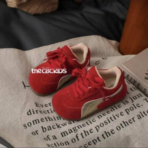 Front-Tie Kids Sneakers, Anti-Slip Soft-Soled Fit