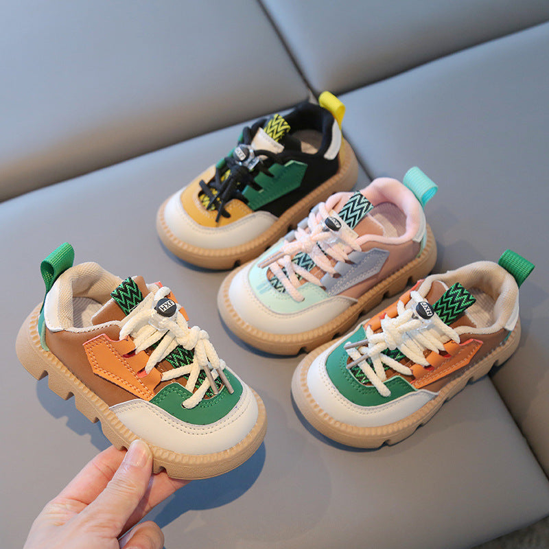 PU Kids Board Shoes, Buckle Fit with Shock Absorption