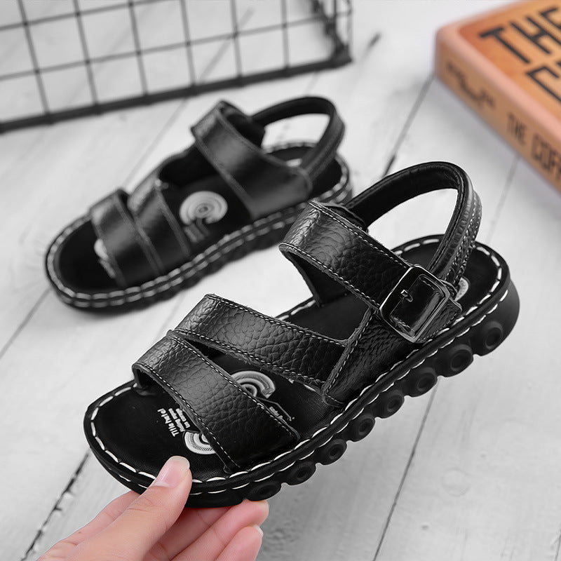 Naik Wolf Cowhide Sports Sandals, Velcro Beach Fit
