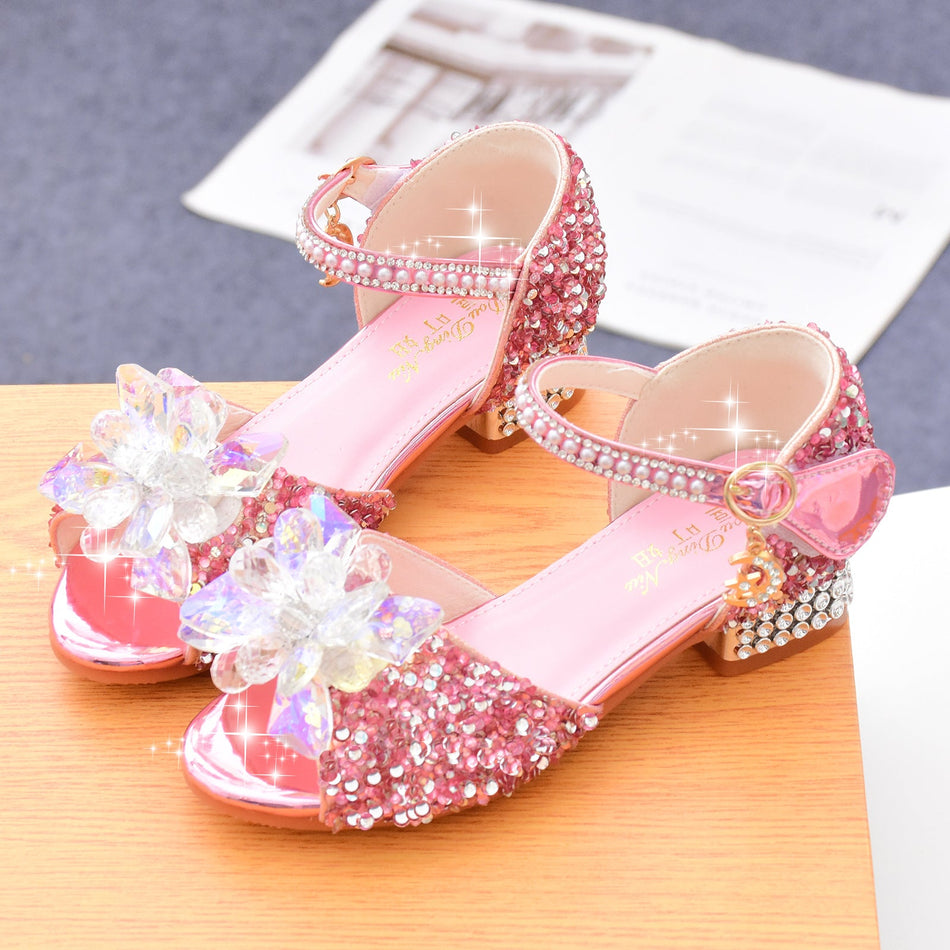 Funky Girl Rhinestone Sandals, Crystal Princess High Heels