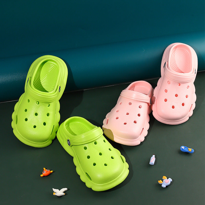 Solid Color EVA Slip-On Sandals with Breathable Comfort