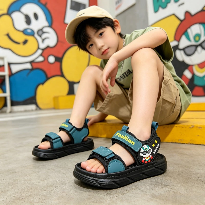 Open-Toe Kids' Sandals with Adjustable Back Strap