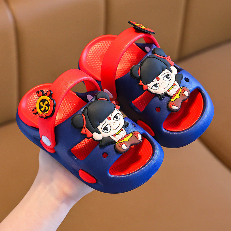 Cartoon Print Kids' Sports Sandals with Soft EVA Sole