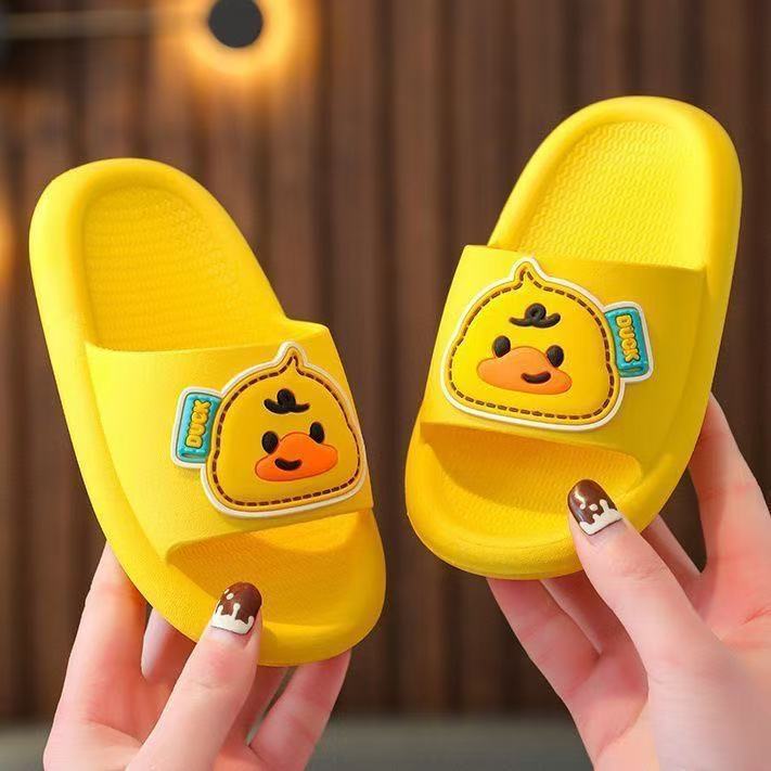 Waterproof Cartoon Kids' Slides with Hollow-Out Design