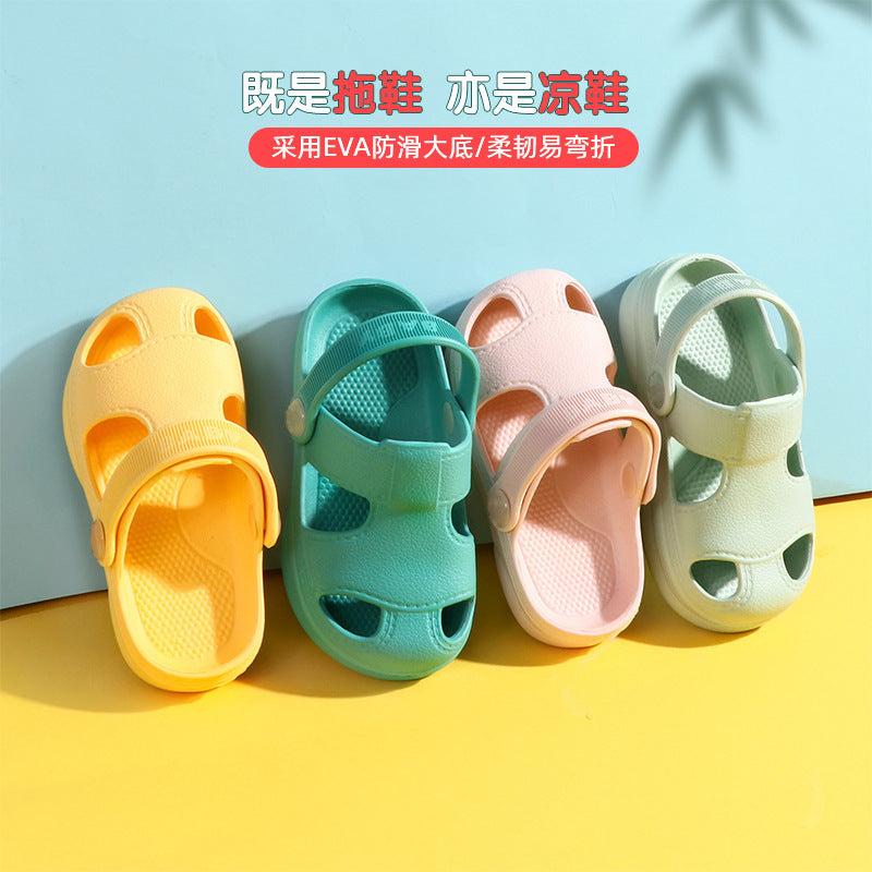 Hollow-Out Kids' Clogs with Non-Slip Wear-Resistant Sole