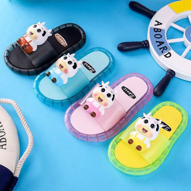 Cartoon Light-Up Kids' Slides with Anti-Slip Sole