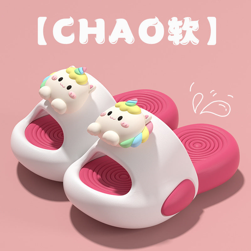 Breathable Unicorn Slide Sandals for Kids in Soft EVA Foam