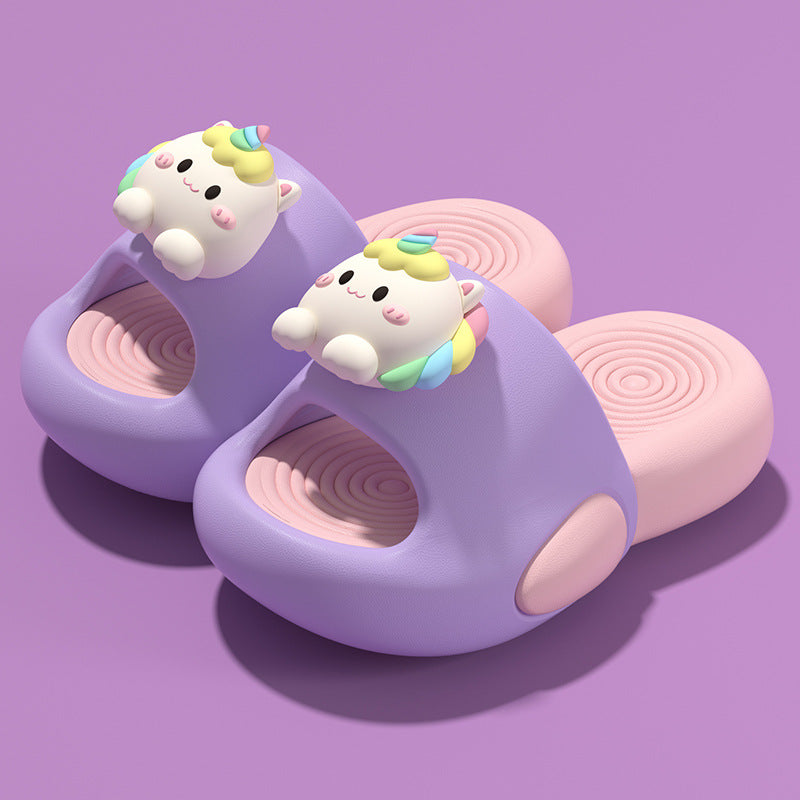 Breathable Unicorn Slide Sandals for Kids in Soft EVA Foam