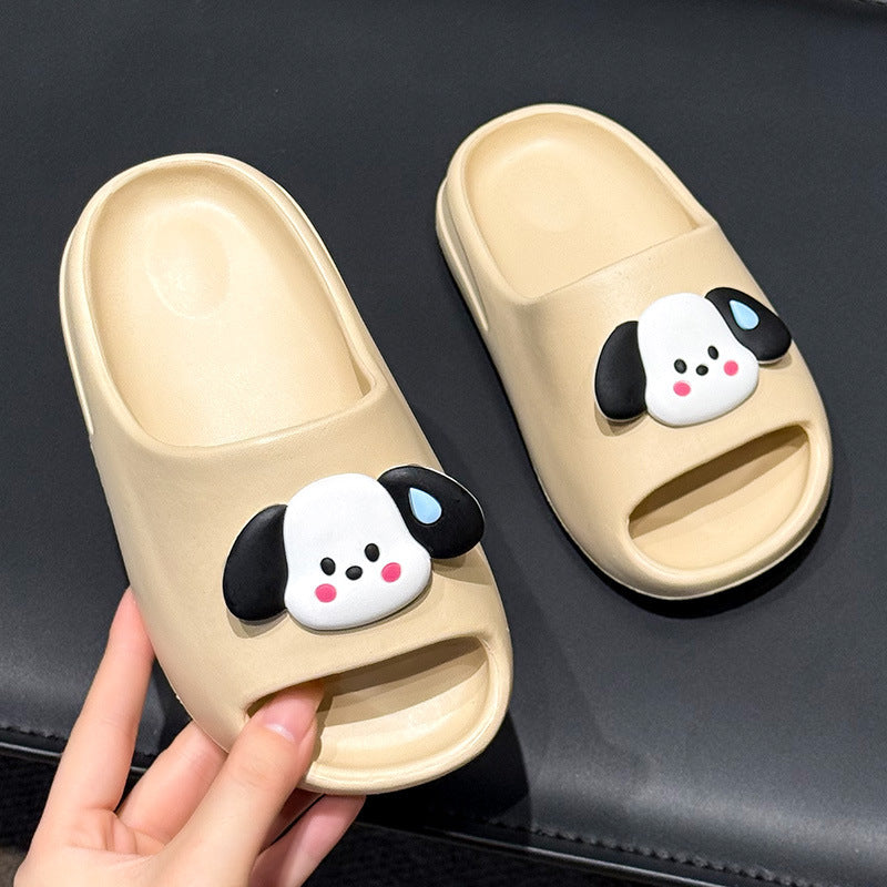 Cartoon Dog Print Kids' Slide Sandals in EVA