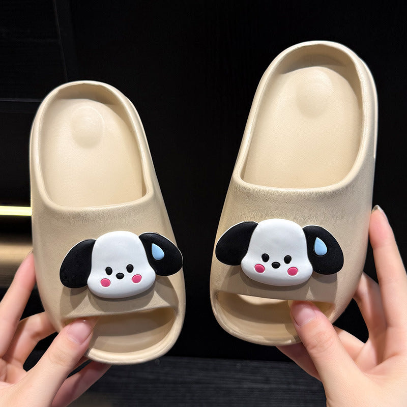 Cartoon Dog Print Kids' Slide Sandals in EVA